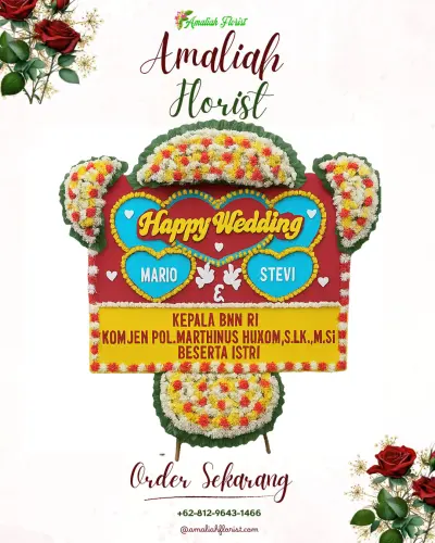Karangan Papan Bunga Pernikahan di Bandarsedayu